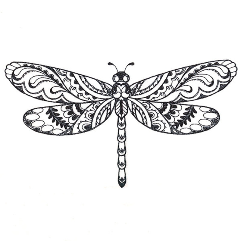 Doodle Treasure – Dragonfly (Blackwork)
