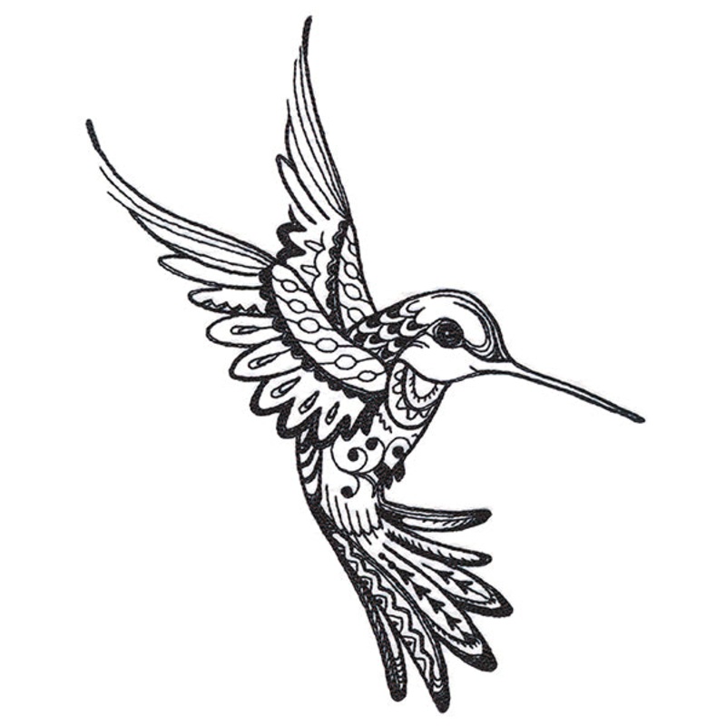 Doodle Treasures – Hummingbird (Blackwork)