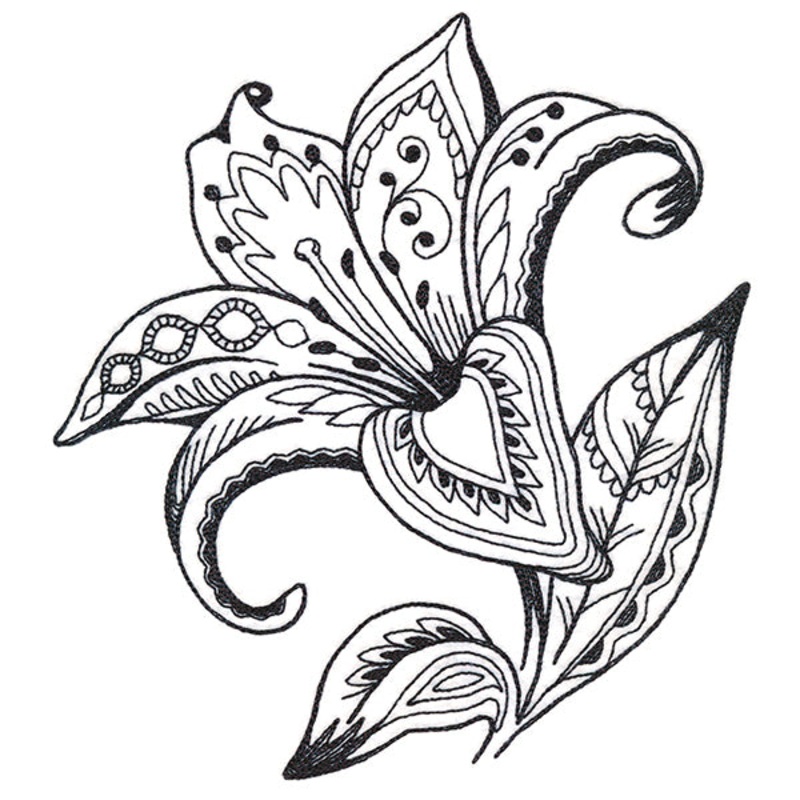 Doodle Treasures – Lily (Blackwork)