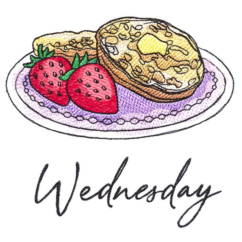 English Muffin on Wednesday|4.85″ x 5.27″ / 123.15mm x 133.76mm|3.13″ x 3.4″ / 79.56mm x 86.25mm|All Sizes