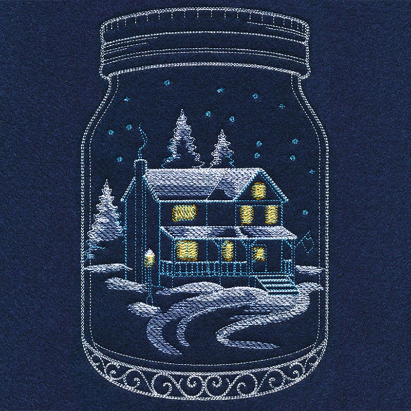 Frosted Farmhouse in Canning Jar