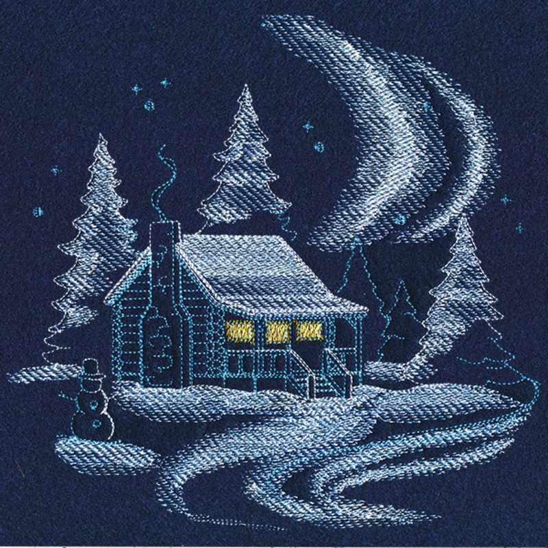 Frosted Log Cabin Scene|7.5″ x 7.79″ / 190.52mm x 197.87mm|6.55″ x 6.92″ / 166.4mm x 175.66mm|5.83″ x 6.12″ / 147.96mm x 155.44mm|4.82″ x 5.08″ / 122.44mm x 129.01mm|All Sizes