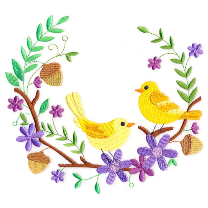 Springtime Birdies Wreath|7.21″ x 7.81″ / 183.17mm x 198.27mm|6.47″ x 7.01″ / 164.4mm x 177.95mm|5.86″ x 6.34″ / 148.76mm x 161.01mm|4.86″ x 5.26″ / 123.36mm x 133.5mm|All Sizes
