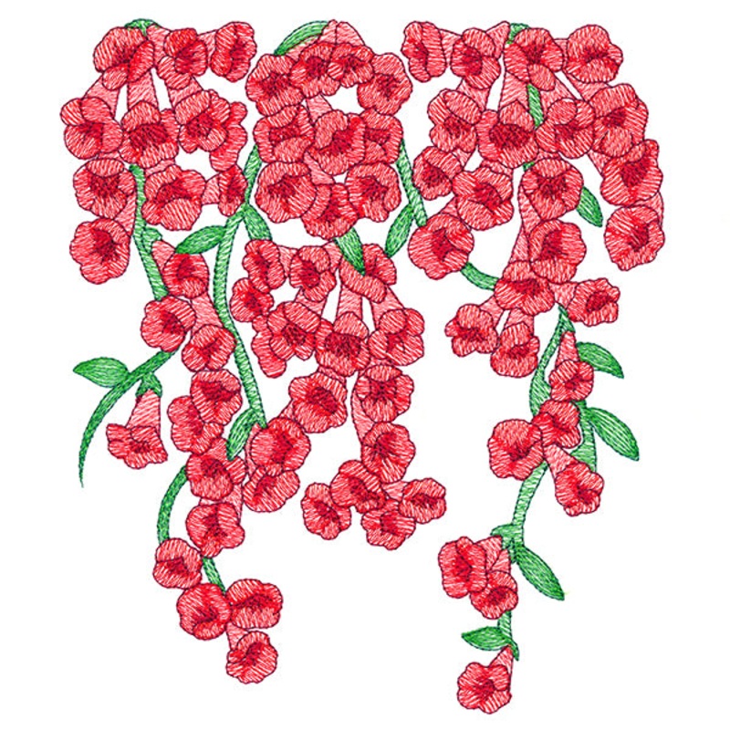 Trumpet Vine Flowers Feature|7.8″ x 6.81″ / 198.13mm x 172.97mm|6.7″ x 5.85″ / 170.2mm x 148.49mm|5.57″ x 4.85″ / 141.51mm x 123.08mm|All Sizes