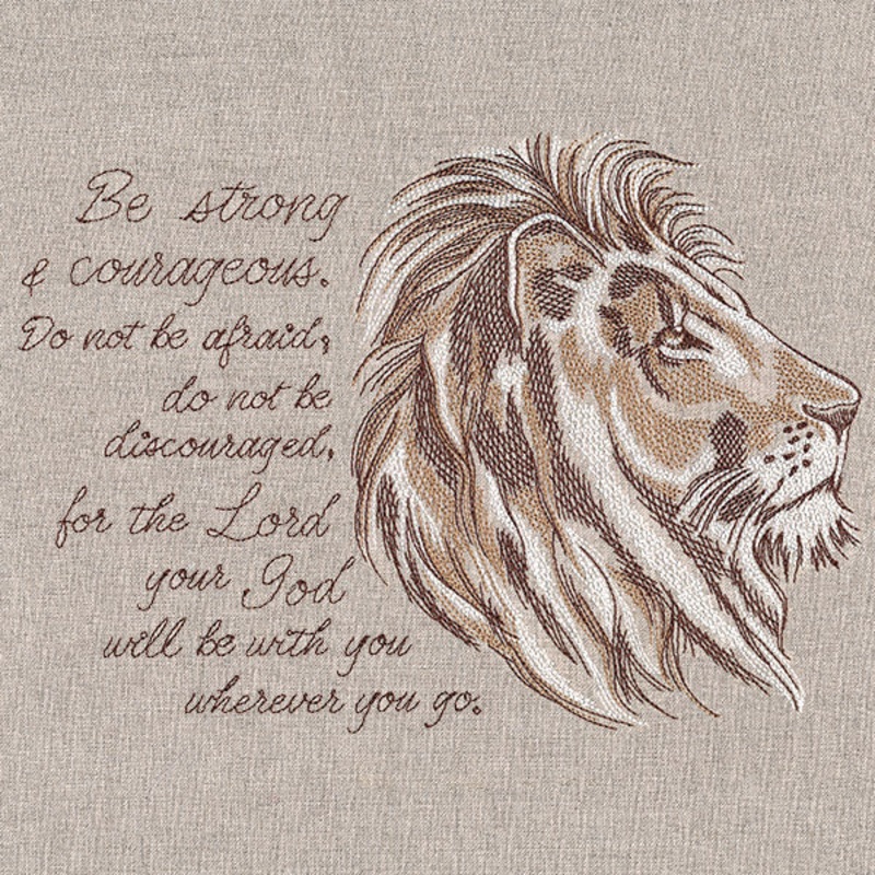 Be Strong and Courageous Lion|6.85″ x 9.58″ / 173.99mm x 243.39mm|5.58″ x 7.8″ / 141.62mm x 198.11mm|4.85″ x 6.78″ / 123.15mm x 172.27mm|All Sizes