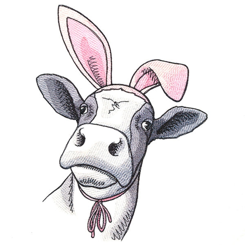Bunny Ear Easter Cow|9.34″ x 6.83″ / 237.27mm x 173.6mm|7.81″ x 5.72″ / 198.47mm x 145.21mm|6.6″ x 4.84″ / 167.68mm x 122.93mm|All Sizes