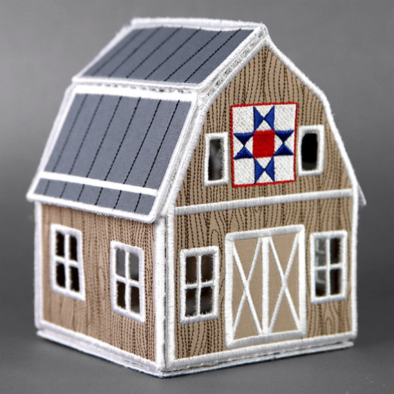 Classic Barn in 3D (In-the-Hoop)