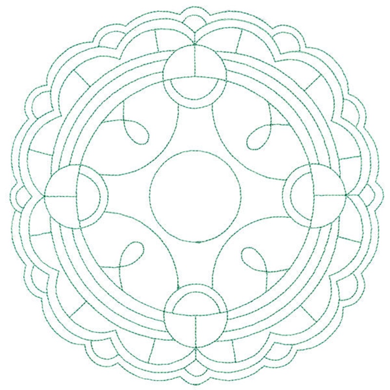 Decorative Quilting Backdrop Circle 1 (Double Run)