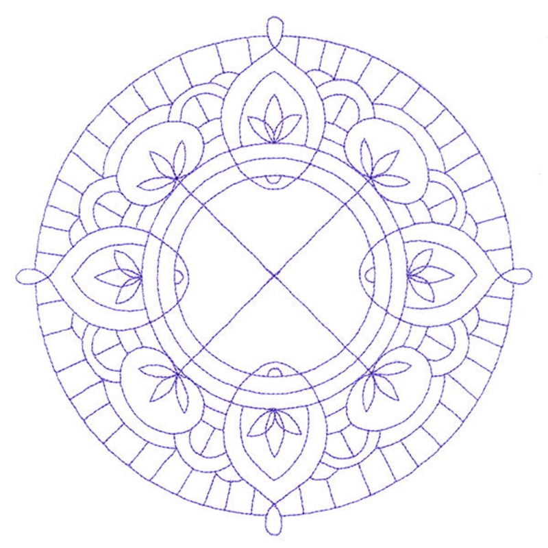 Decorative Quilting Backdrop Circle 2 (Double Run)