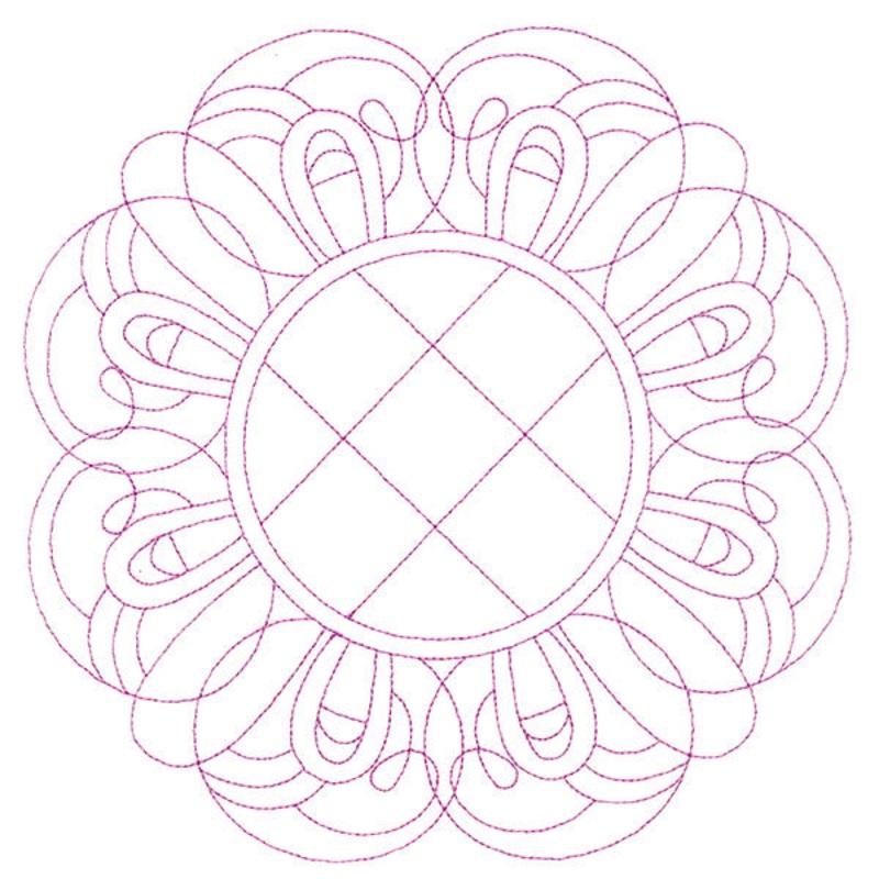 Decorative Quilting Backdrop Circle 3 (Double Run)