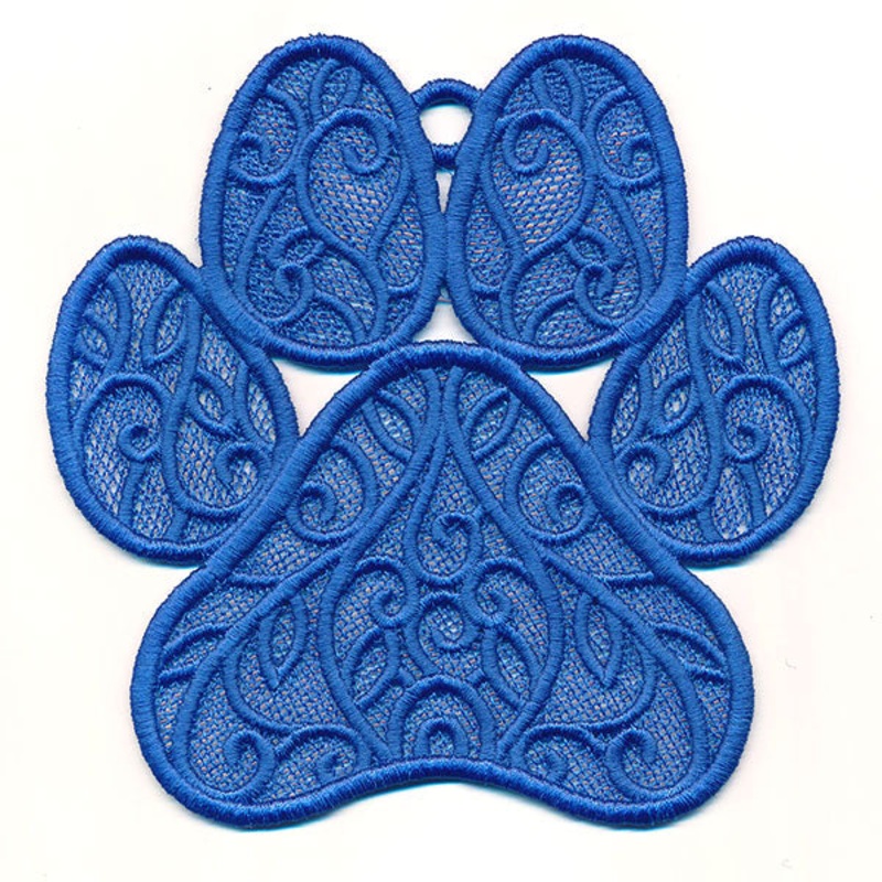 Dog Paw Ornament (Lace)|4.84″ x 4.87″ / 122.99mm x 123.58mm|3.85″ x 3.86″ / 97.68mm x 98.16mm|3.48″ x 3.5″ / 88.41mm x 88.82mm|All Sizes