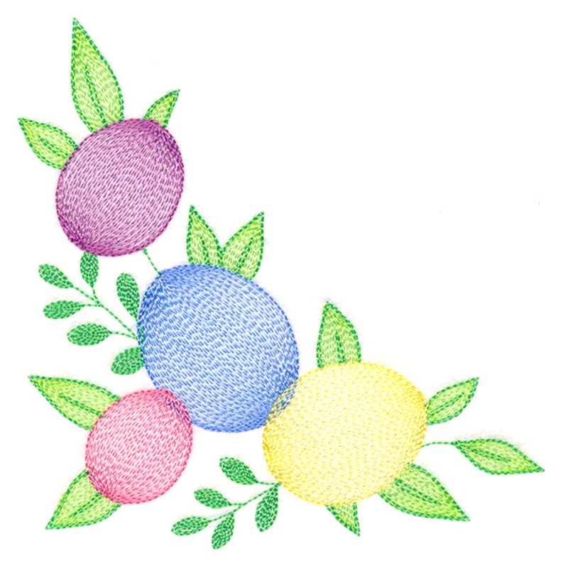 Easter Egg Delight – Corner|5.85″ x 5.85″ / 148.53mm x 148.59mm|4.85″ x 4.85″ / 123.14mm x 123.19mm|3.85″ x 3.85″ / 97.75mm x 97.79mm|All Sizes