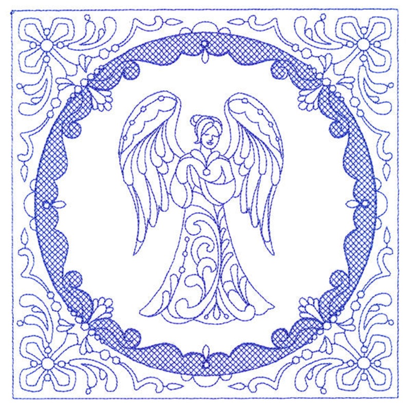 Faithful Stitches – Angel (Trapunto)