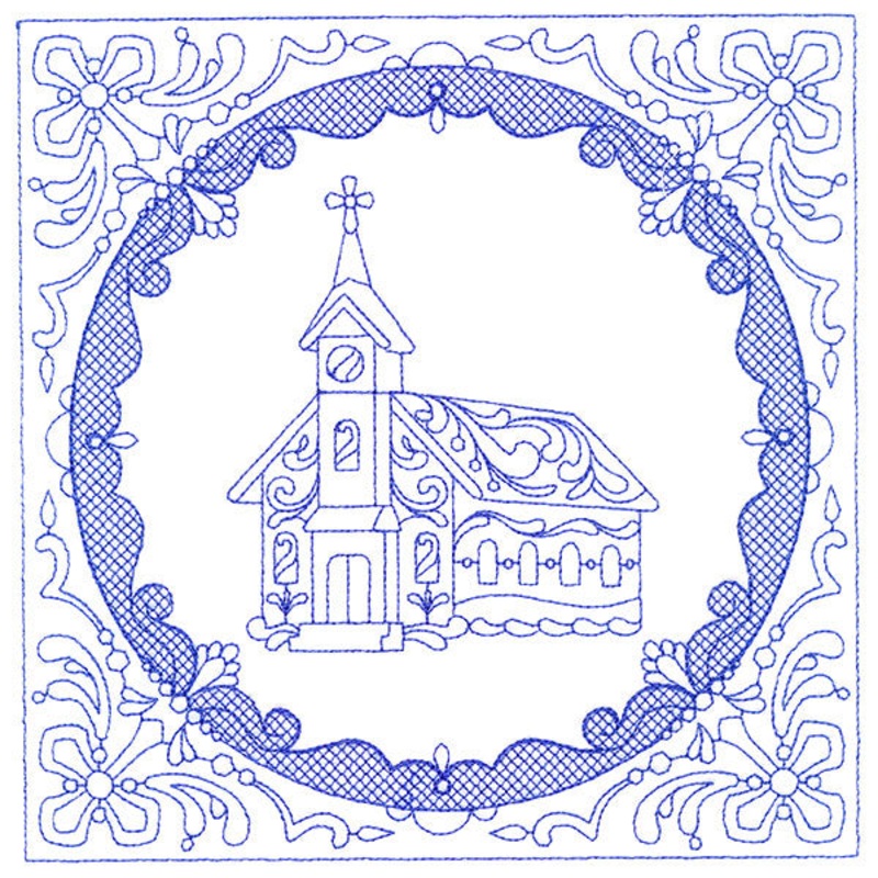 Faithful Stitches – Church (Trapunto)