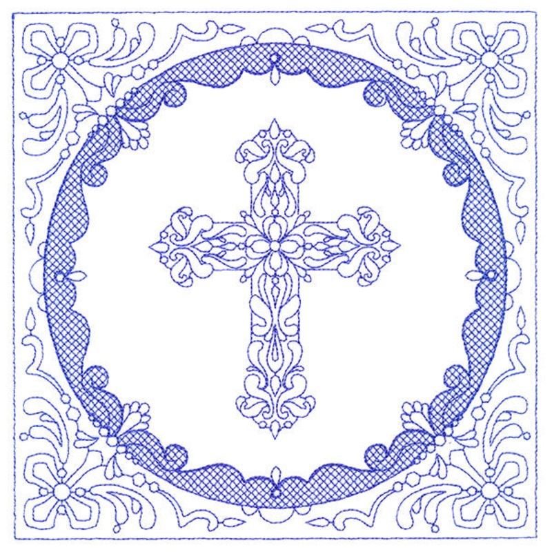 Faithful Stitches – Cross (Trapunto)