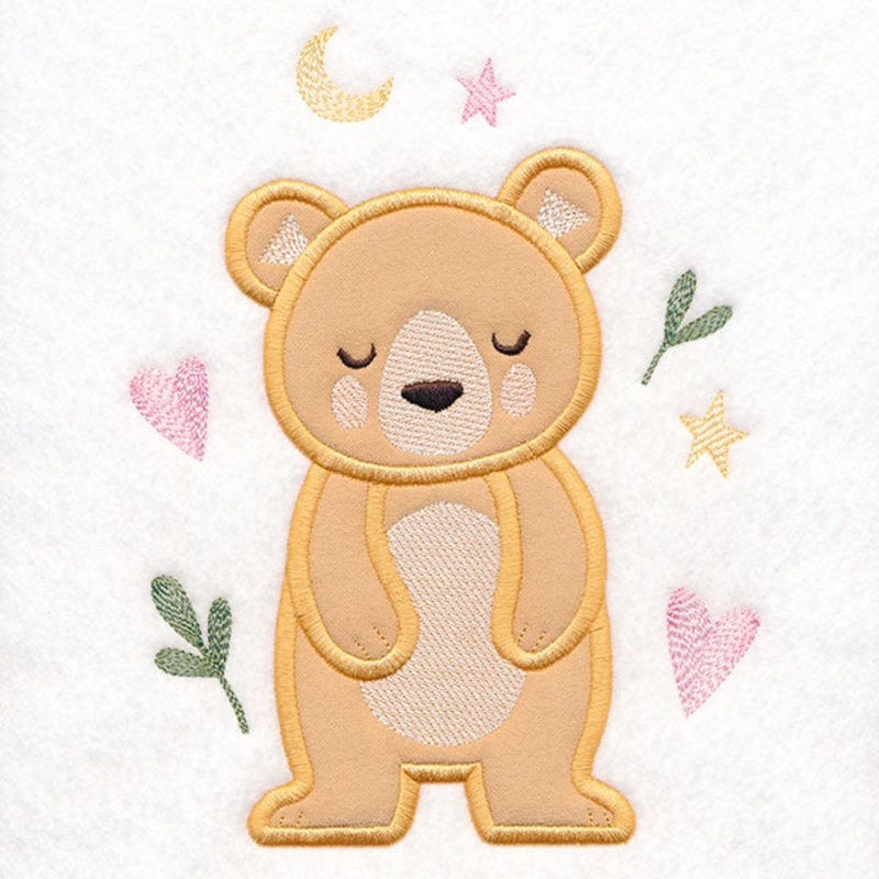 Fluffy Animal Friends – Bear (Applique)