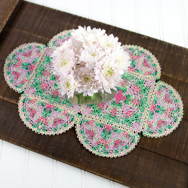 Spring Floral Granny Square (Battenburg Lace)