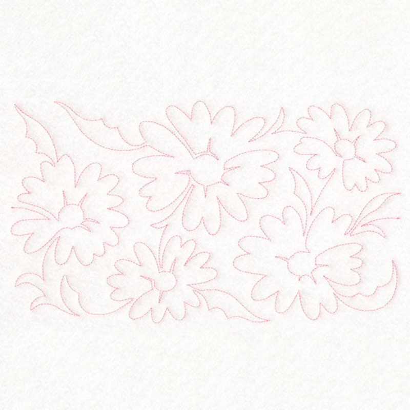 Spring Flowers – Daisies (Edge-to-Edge Quilting)