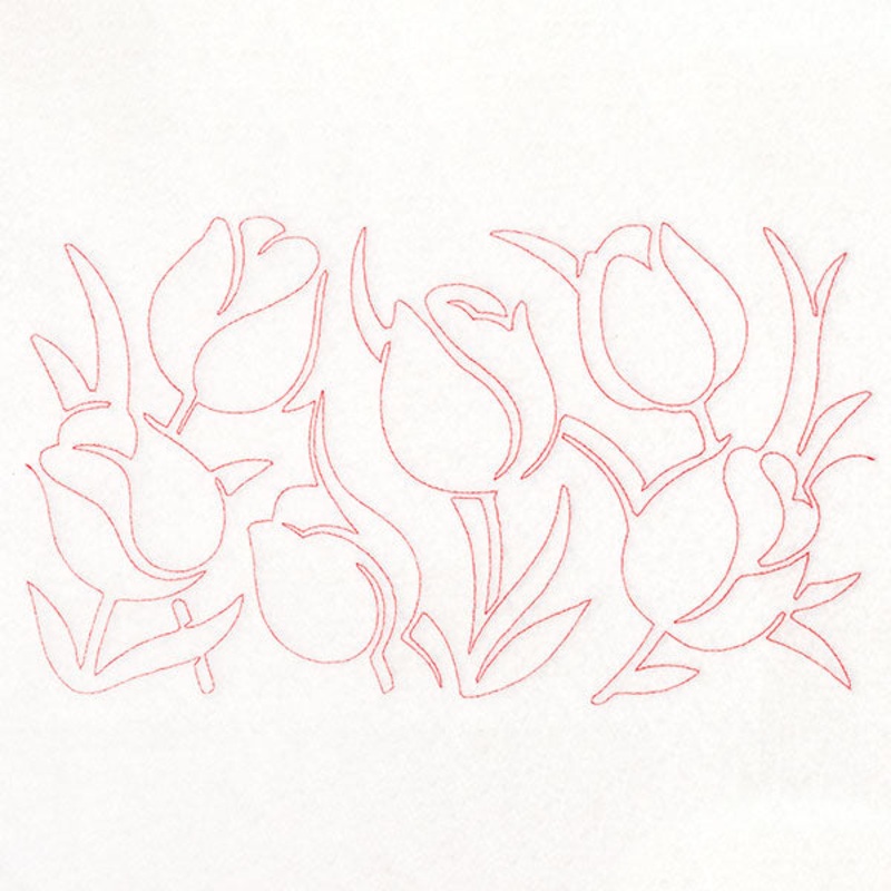 Spring Flowers – Tulips (Edge-to-Edge Quilting)
