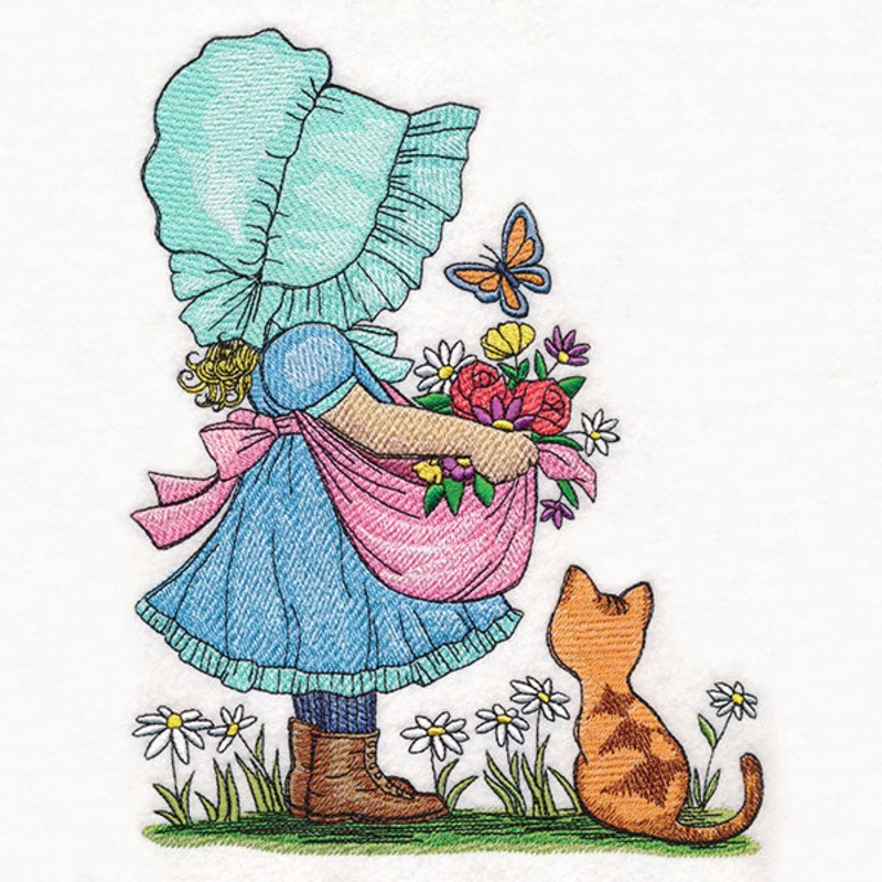Storybook Charm Sunbonnet Sue|9.2″ x 6.9″ / 233.8mm x 175.22mm|7.74″ x 5.8″ / 196.63mm x 147.43mm|6.47″ x 4.85″ / 164.39mm x 123.2mm|All Sizes