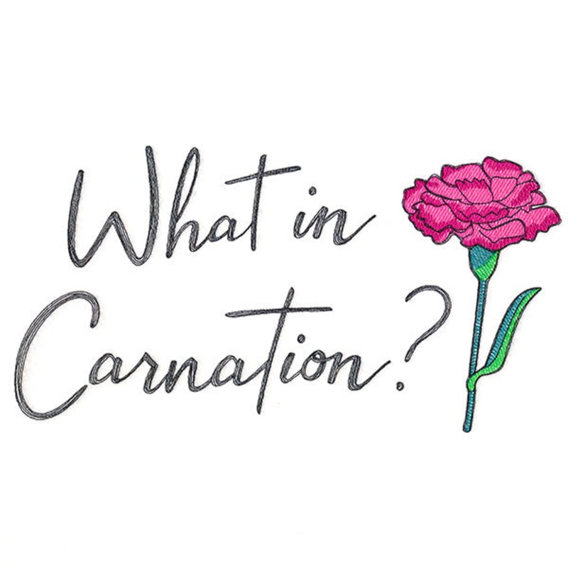 What in Carnation?|6.11″ x 11.75″ / 155.13mm x 298.43mm|4.89″ x 9.4″ / 124.1mm x 238.74mm|4.05″ x 7.8″ / 102.94mm x 198.1mm|3.56″ x 6.85″ / 90.43mm x 173.98mm|2.02″ x 3.89″ / 51.27mm x 98.77mm|All Sizes