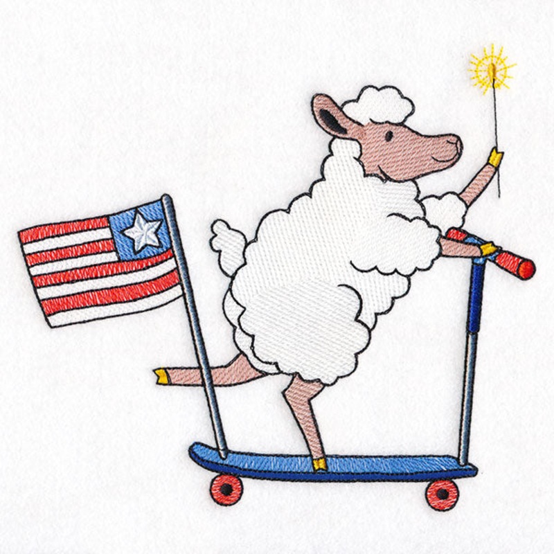Americana Farm Parade – Sheep on Scooter