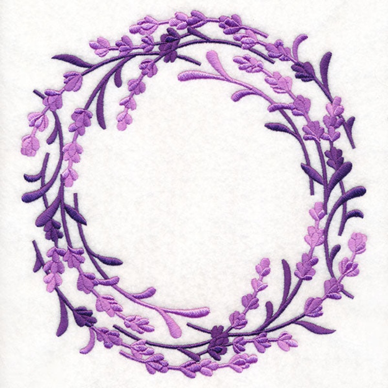 Farmhouse Lavender Wreath|7.8″ x 7.37″ / 198.22mm x 187.23mm|7.01″ x 6.62″ / 178.13mm x 168.23mm|6.19″ x 5.85″ / 157.26mm x 148.49mm|5.17″ x 4.88″ / 131.43mm x 124.02mm|All Sizes