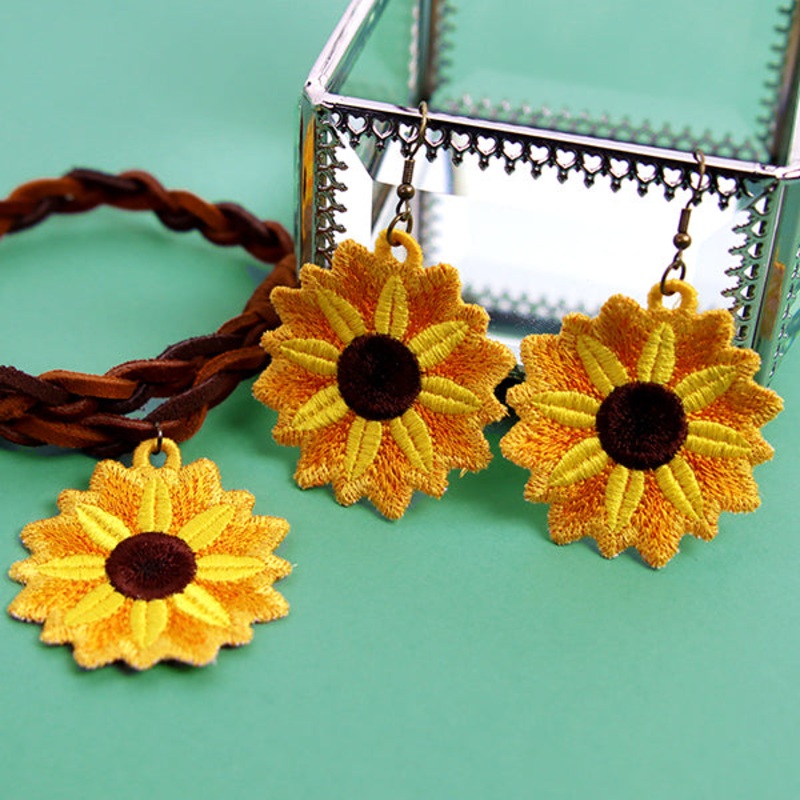 Sunflower Earrings (Miniature)