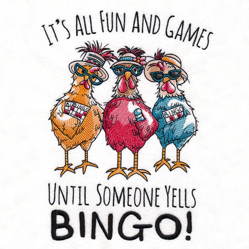 Bingo Chicks|9.2″ x 6.85″ / 233.69mm x 173.91mm|7.79″ x 5.8″ / 197.9mm x 147.28mm|6.51″ x 4.85″ / 165.37mm x 123.13mm|All Sizes