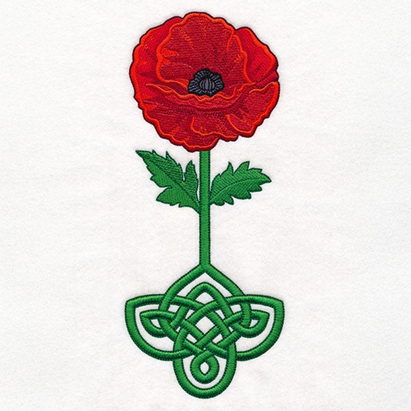 Celtic Knotwork Florals – Poppy