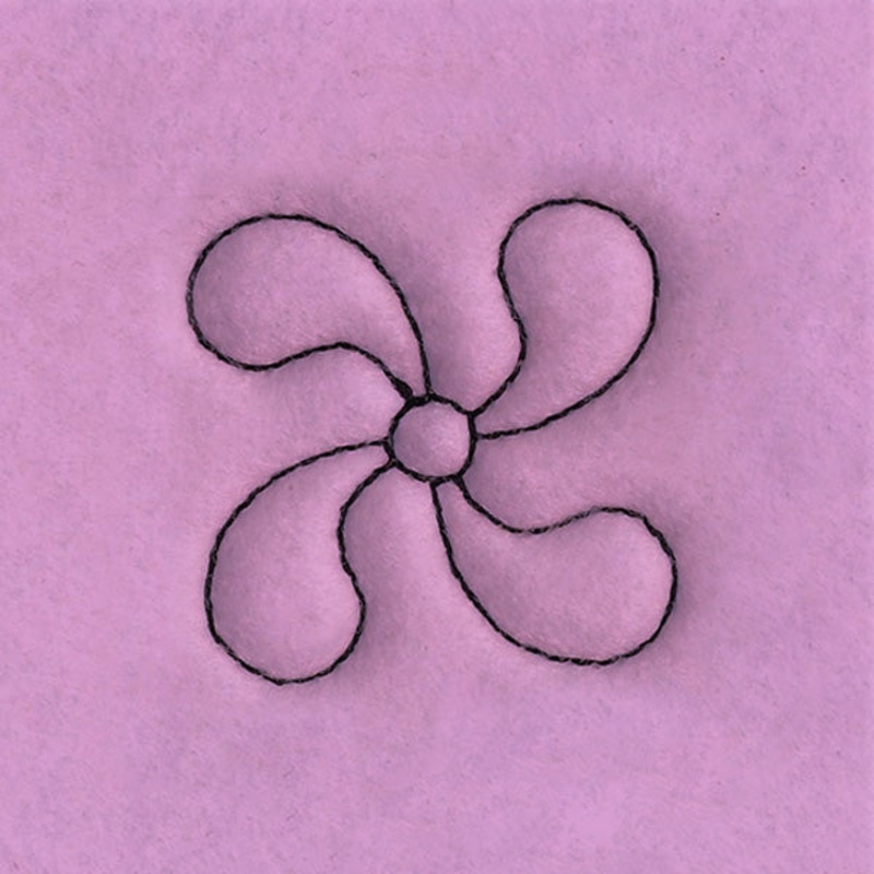 Circle & Texture Quilting – Narrow Corner (Double Run)