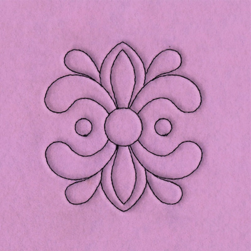 Circle & Texture Quilting – Wide Corner (Double Run)