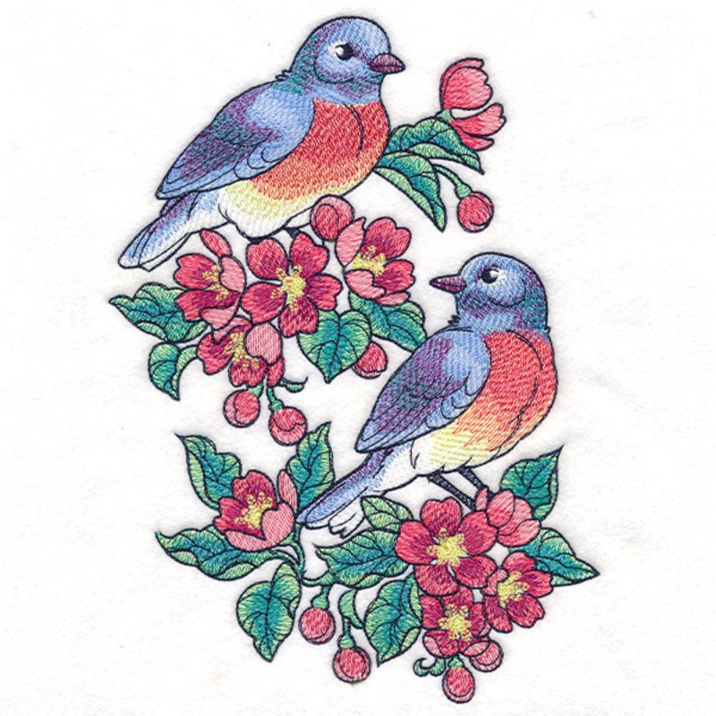 Color Theory Bluebirds & Springtime Blossoms