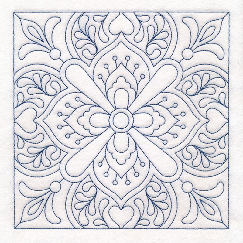 Decorative Relief Quilting Square (Double Run)
