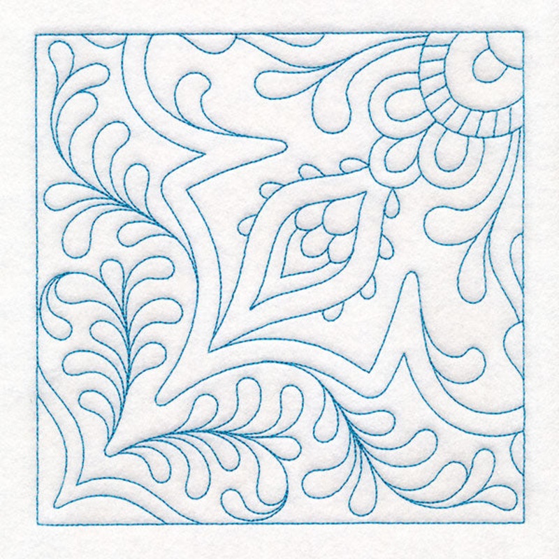 Fanciful Relief Quilting Corner (Double Run)