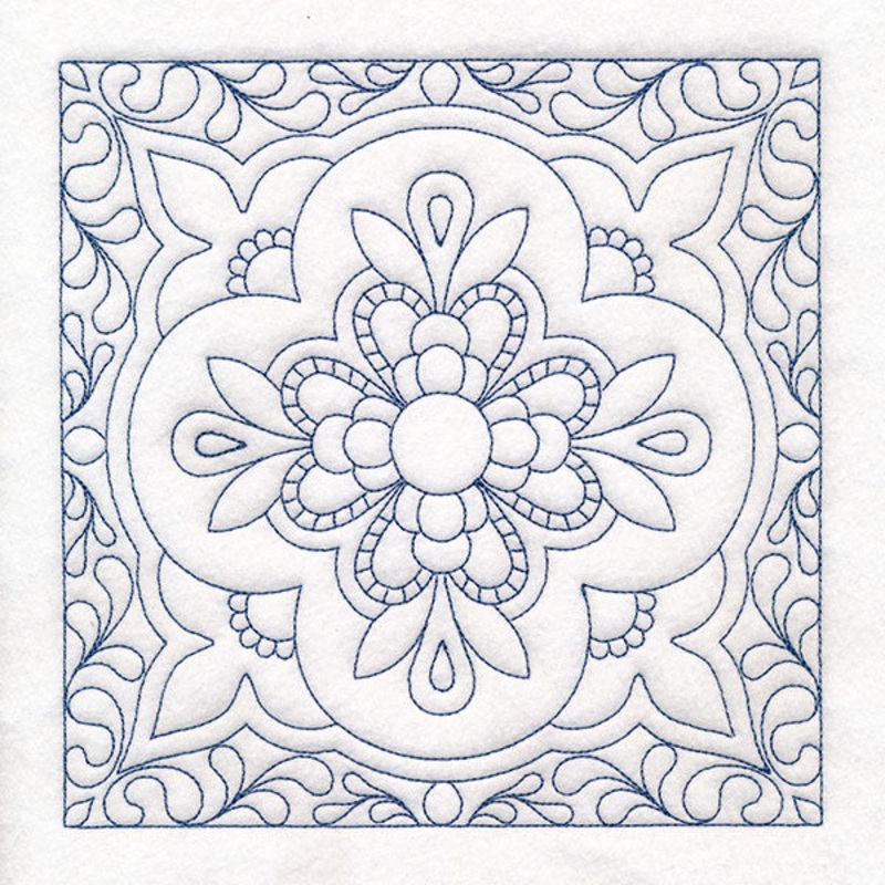 Fanciful Relief Quilting Square (Double Run)