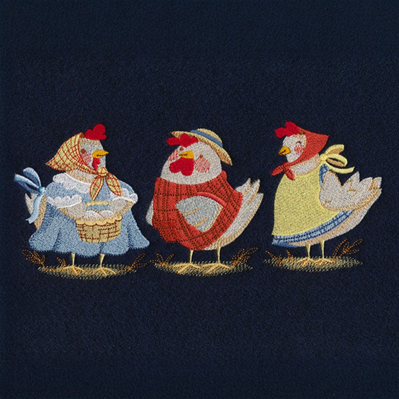 Storybook Chickens Trio|5.09″ x 11.75″ / 129.31mm x 298.35mm|4.08″ x 9.41″ / 103.58mm x 238.89mm|3.38″ x 7.79″ / 85.8mm x 197.78mm|2.98″ x 6.87″ / 75.57mm x 174.53mm|All Sizes