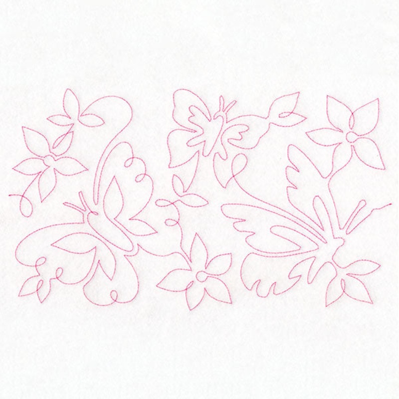 Summer Garden – Butterflies 2 (Edge-to-Edge Quilting)