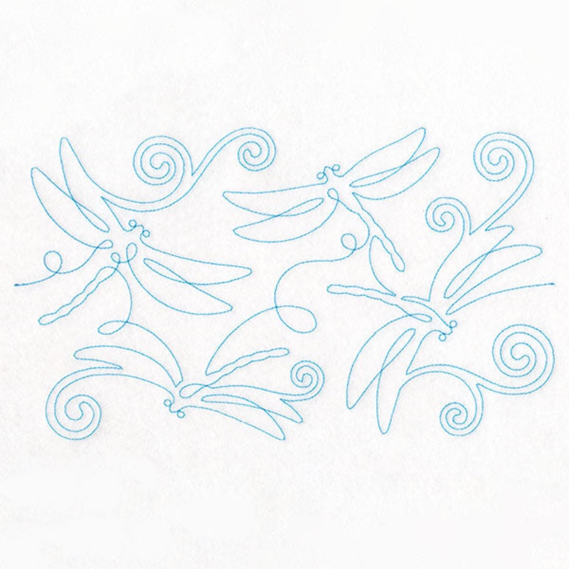 Summer Garden – Dragonflies (Edge-to-Edge Quilting)