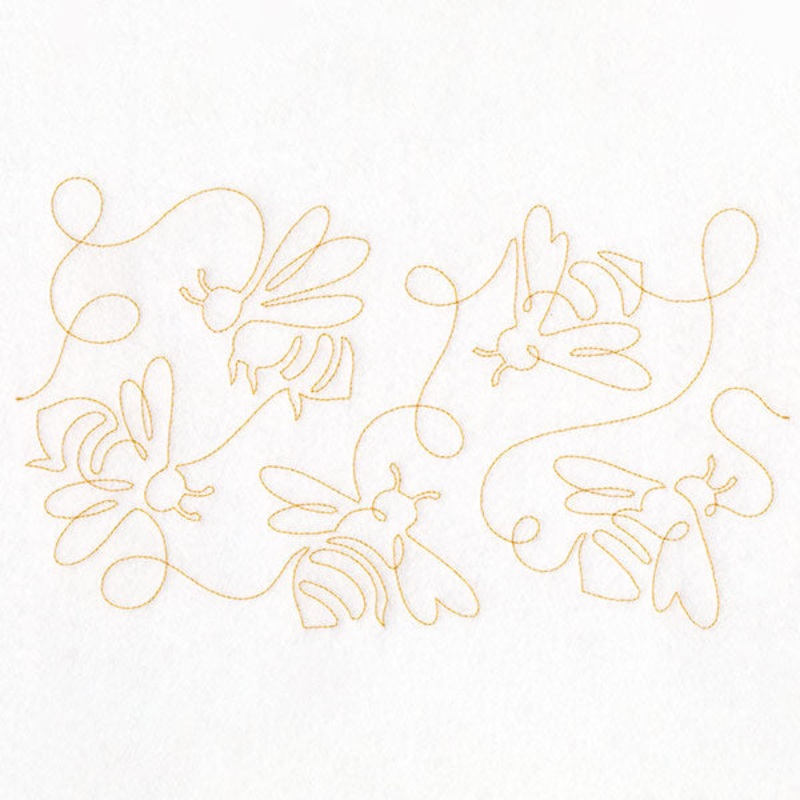 Summer Garden – Honeybees (Edge-to-Edge Quilting)
