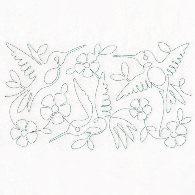 Summer Garden – Hummingbirds (Edge-to-Edge Quilting)