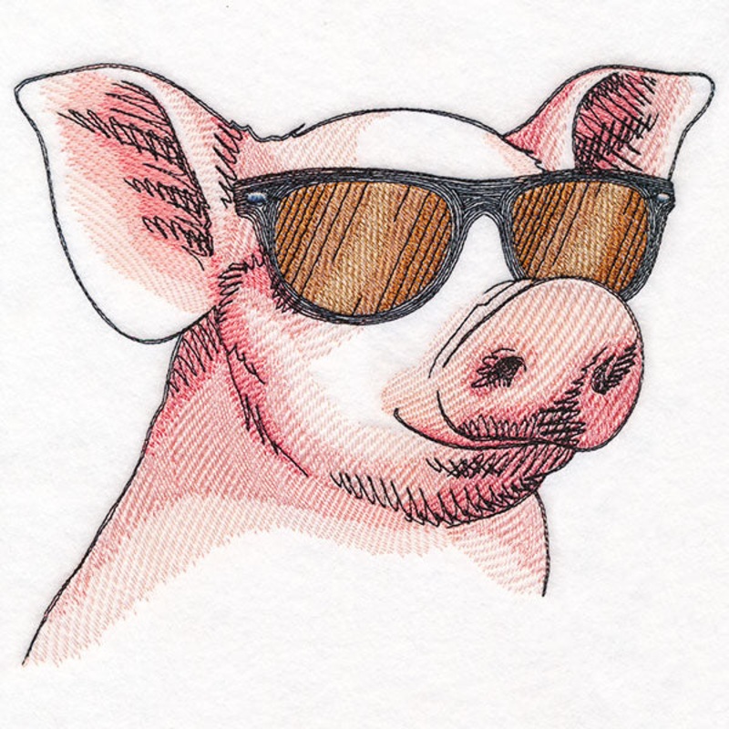Sunshine and Sunglasses Pig|6.57″ x 7.74″ / 166.76mm x 196.71mm|5.91″ x 6.94″ / 150.09mm x 176.29mm|4.85″ x 5.75″ / 123.08mm x 146.16mm|All Sizes