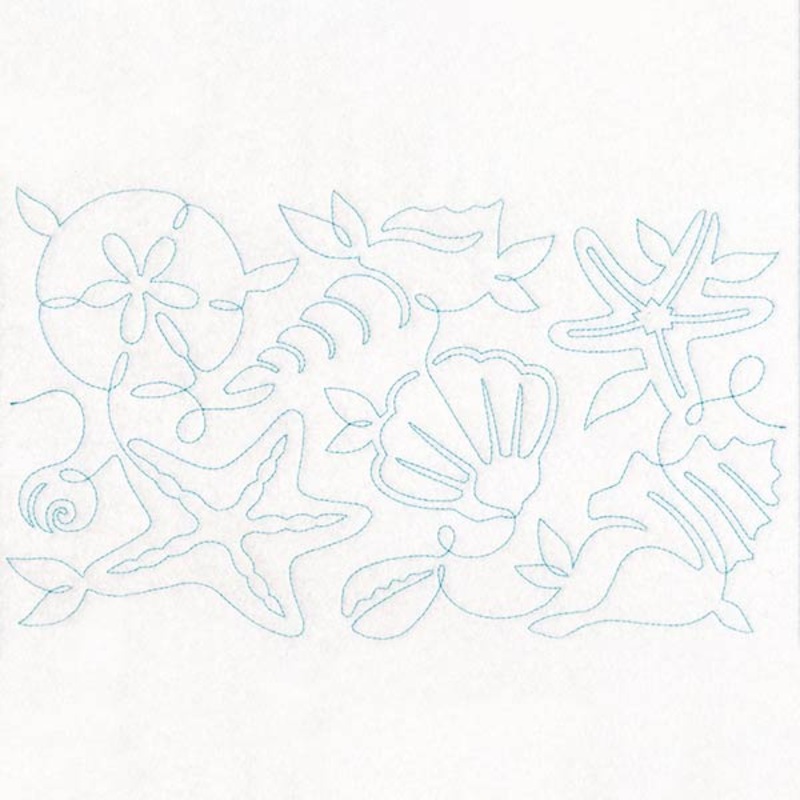 Beachside Seashells and Treasures (Edge-to-Edge Quilting)