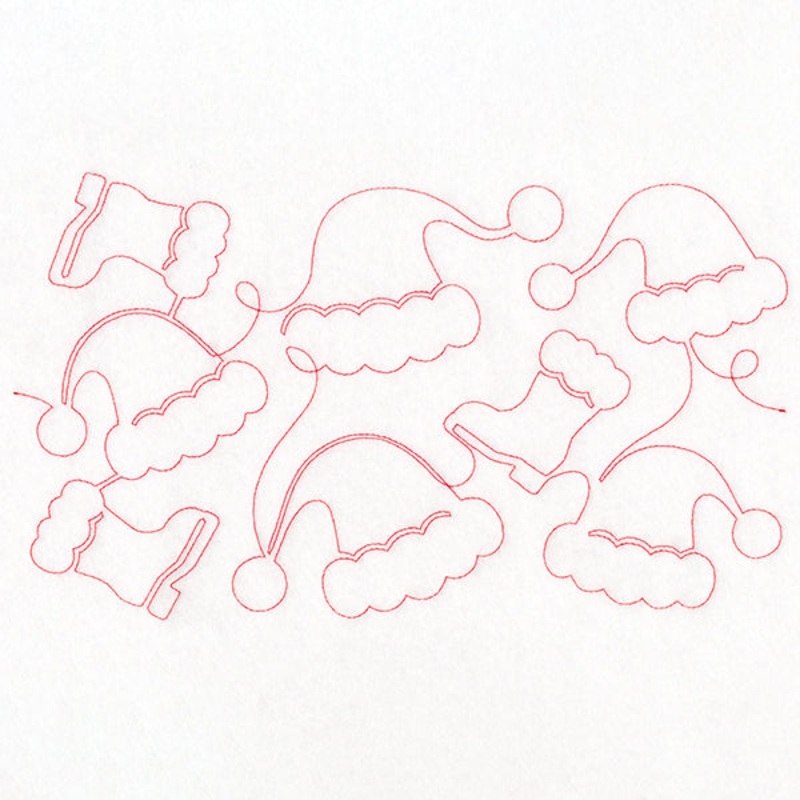 Christmas Magic – Santa Hats (Edge-to-Edge Quilting)