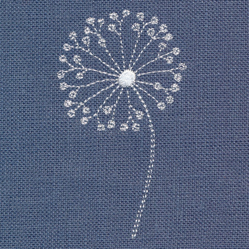 Delicate Dandelion Bloom (Whitework)