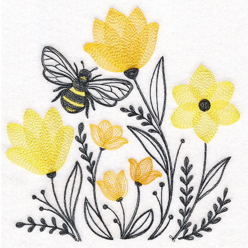 Summer Buzz Bee Feature|7.7″ x 7.8″ / 195.58mm x 198.12mm|6.8″ x 6.89″ / 172.69mm x 174.96mm|5.85″ x 5.93″ / 148.56mm x 150.52mm|4.79″ x 4.85″ / 121.59mm x 123.19mm|All Sizes
