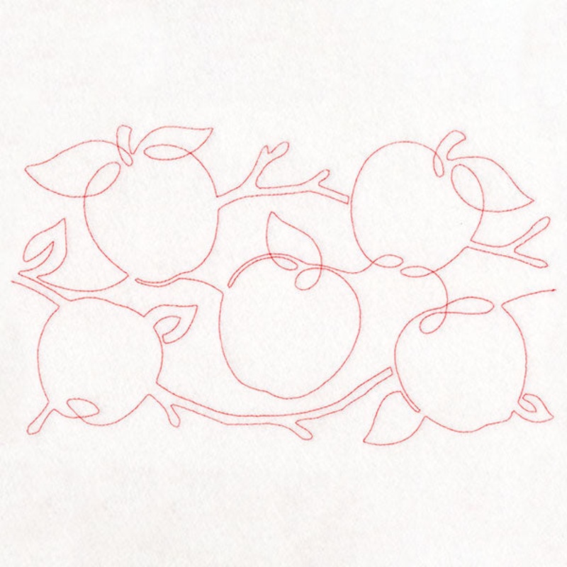 Autumn Harvest Apples (Edge-to-Edge Quilting)