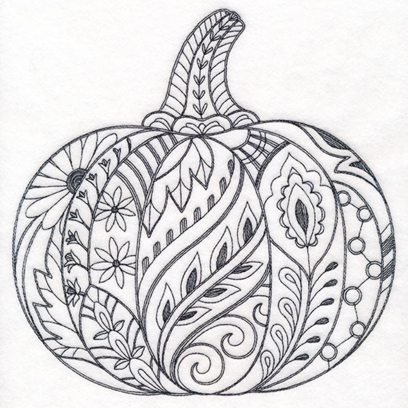 Doodle Treasure – Pumpkin (Blackwork)
