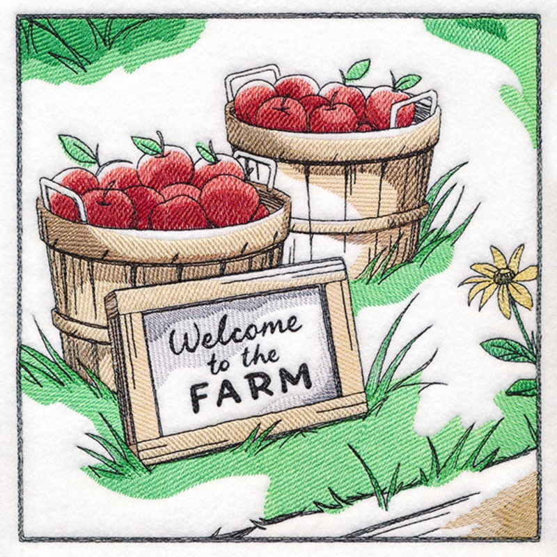 Fall on the Farm Scene – Bushels of Apples