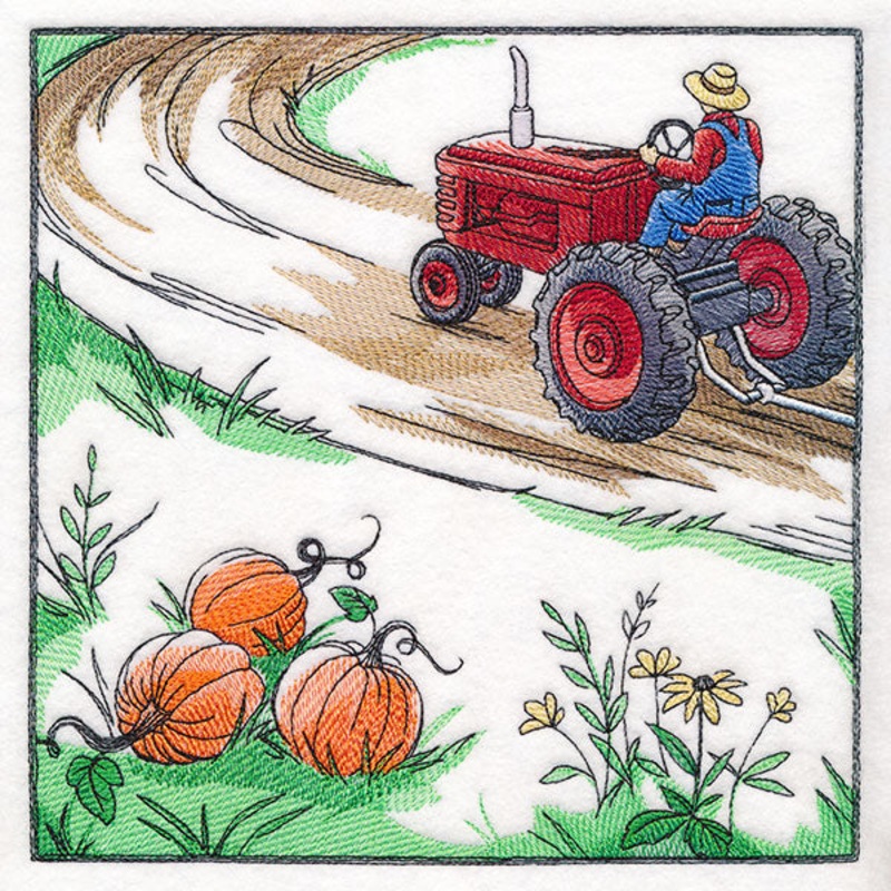 Fall on the Farm Scene – Tractor
